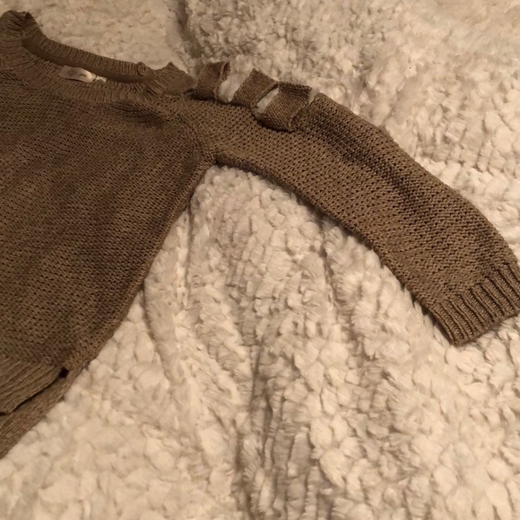 RD style s cut out sleeve sweater beige - Picture 4 of 6